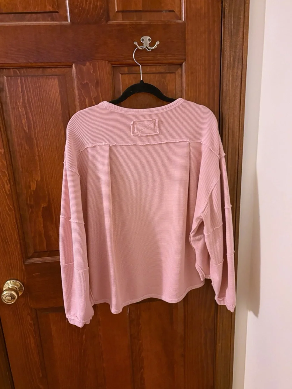 FREE PEOPLE We the Free Total Eclipse Tee Blossom Pink Top Shirt Knit NWOT Sz S - Picture 6 of 6